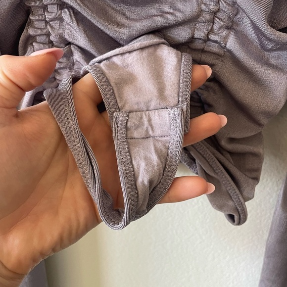 Free People lilac purple ruched long sleeve bodysuit - Picture 5 of 5